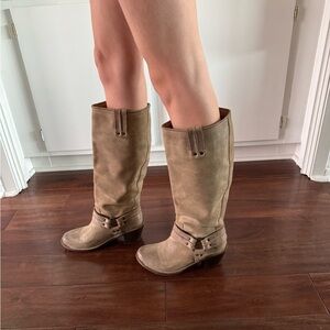 Frye Carmen Harness Heeled Boots size 9